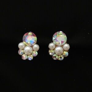 Statement Prom Ballroom Dance Prom Clip-on Earrings : Princess Pearl